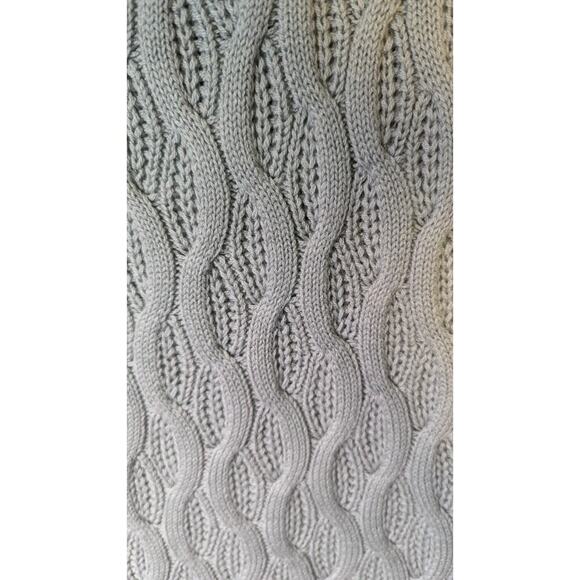 NWT Sonoma Womens XXL Cable Knit Crew Neck Sweater Tunic Seafoam Blue - Picture 10 of 10